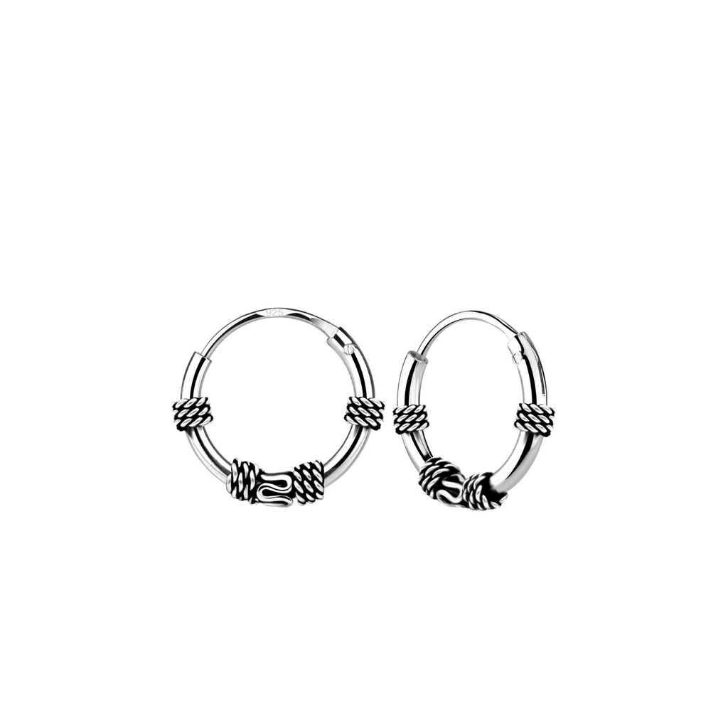 [10013747] 10mm Silver Bali Hoops