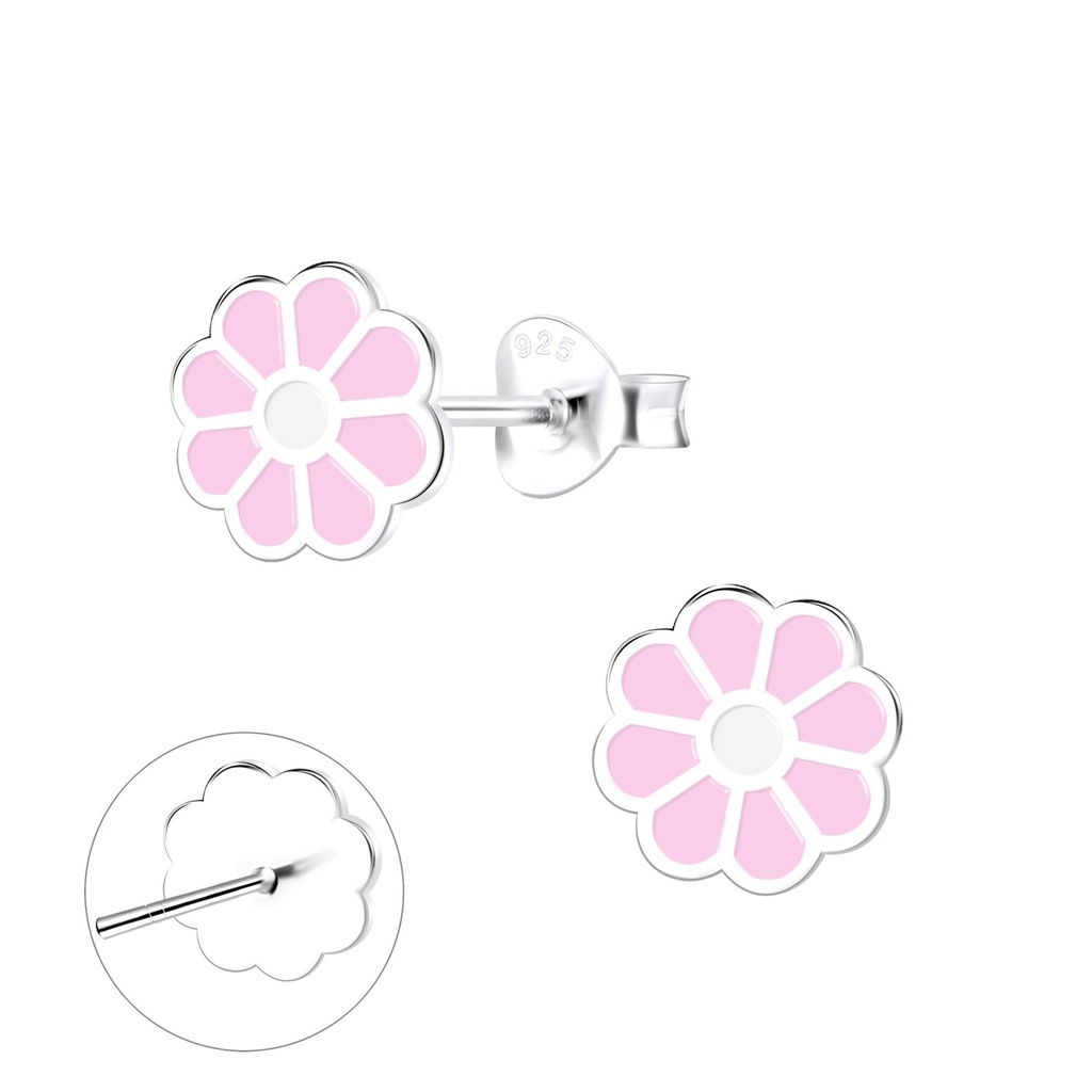 Silver Daisy Stud Earrings