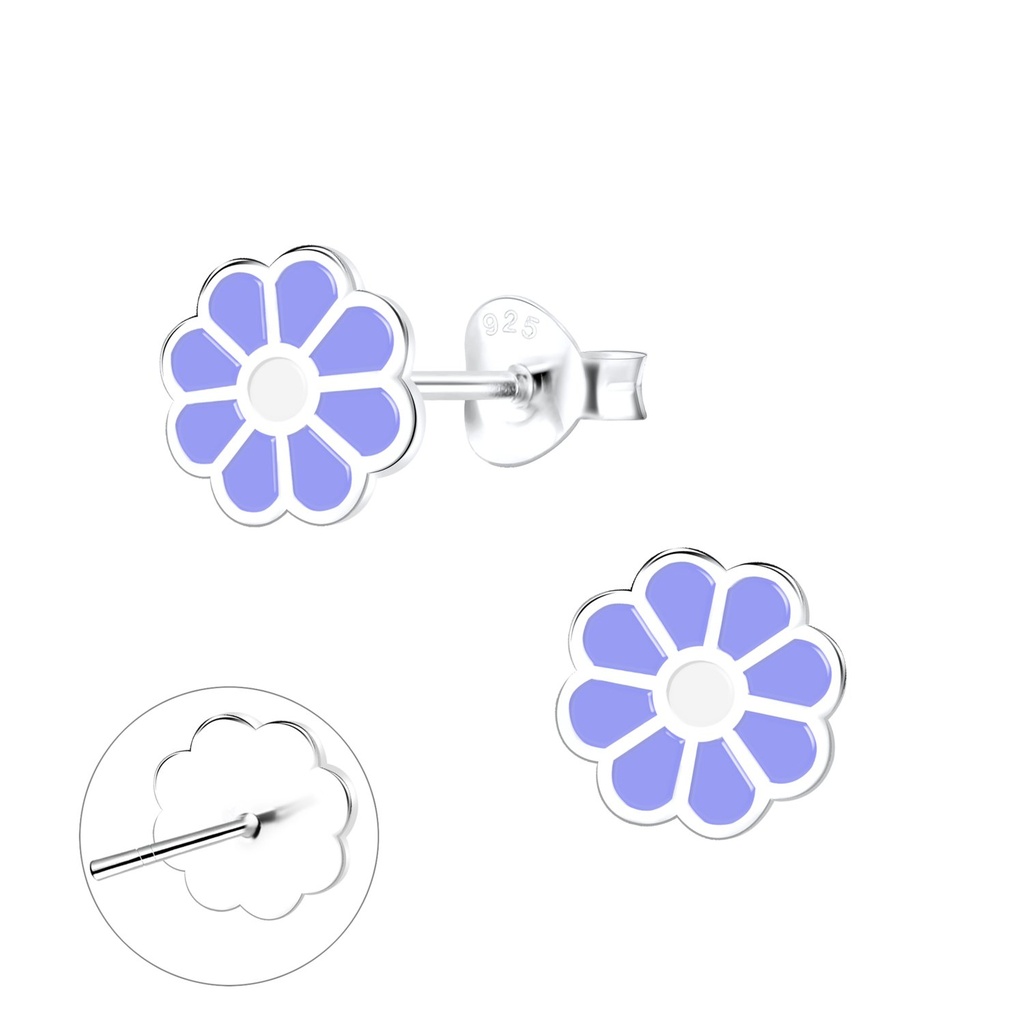 Silver Daisy Stud Earrings