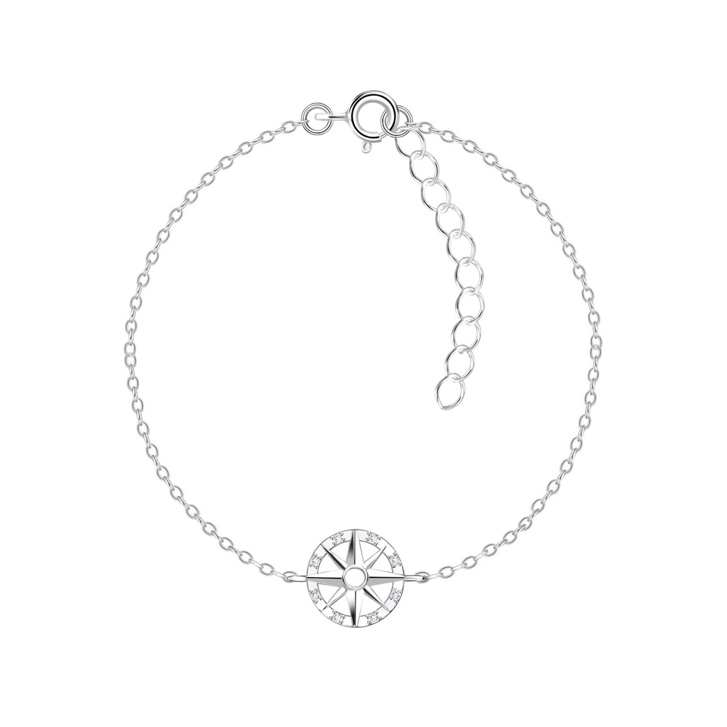 Silver Compass Bracelet