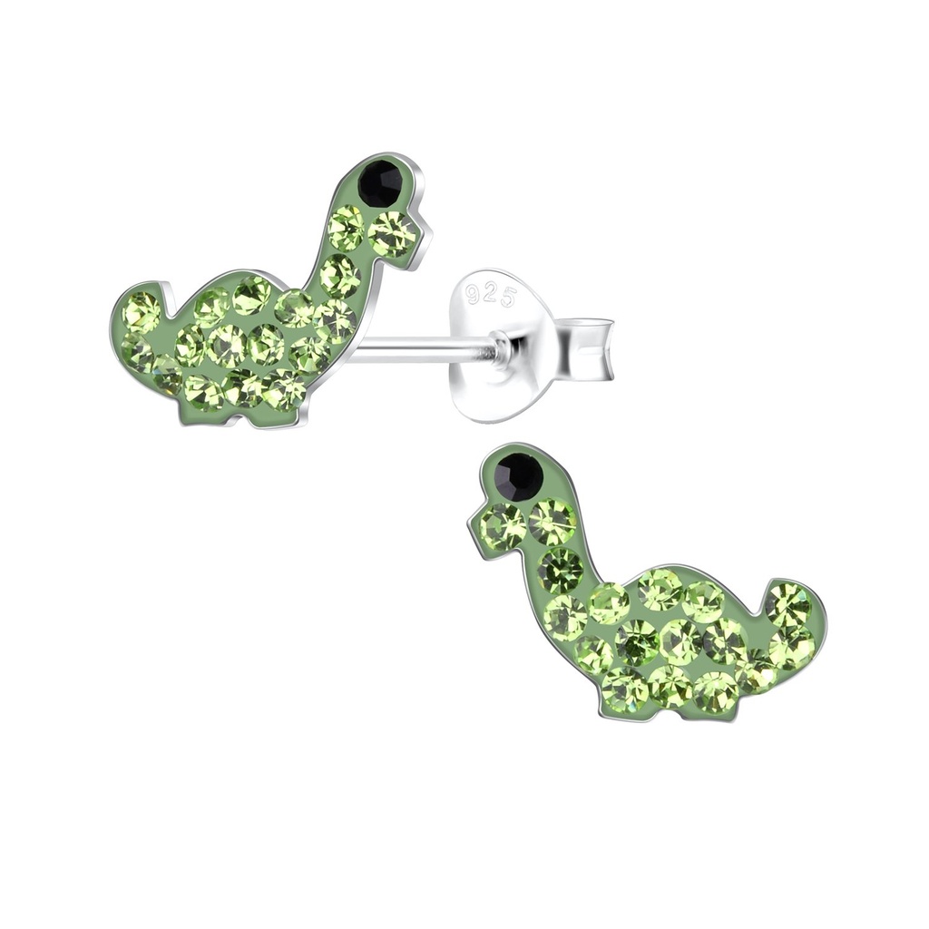 [10018877] Silver Dinosaur Stud Earrings