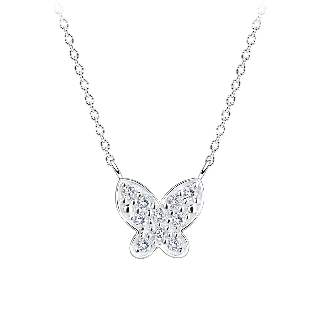 [10023141] Silver Butterfly Necklace