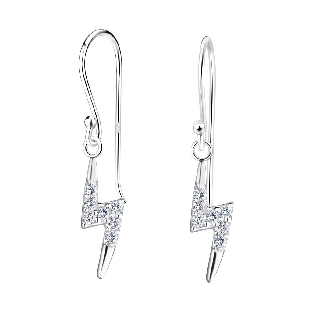 [10022875] Boucles d'oreilles éclair en argent