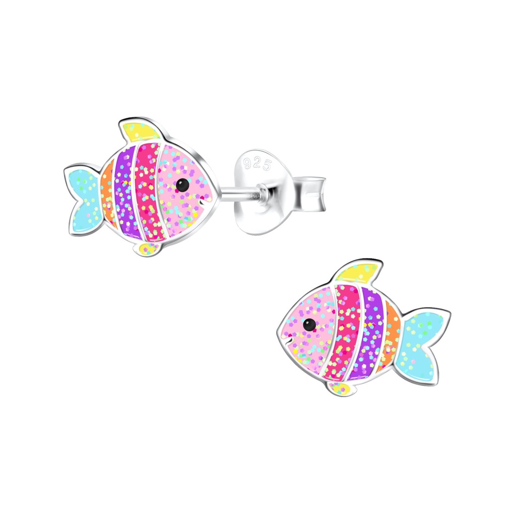 Puces d'oreilles poisson en argent