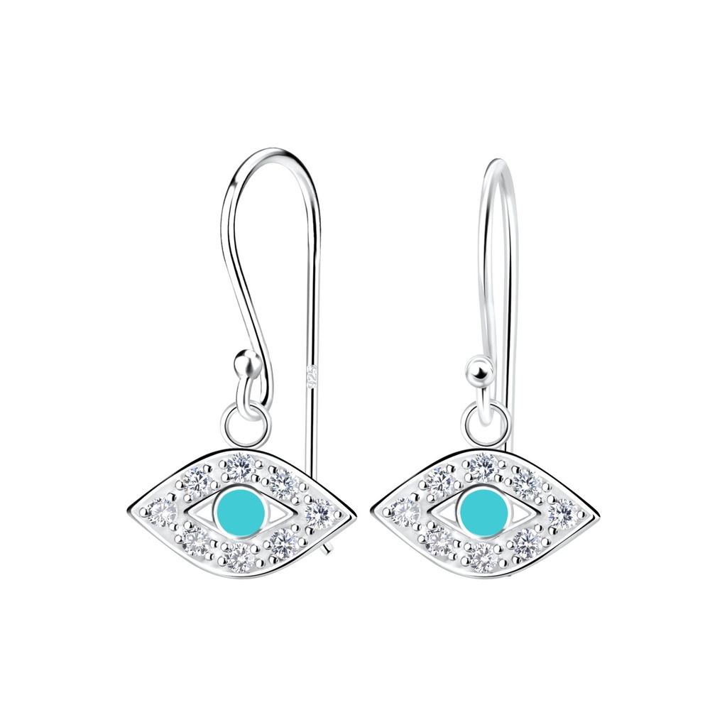 Boucles d'oreilles œil protecteur en argent