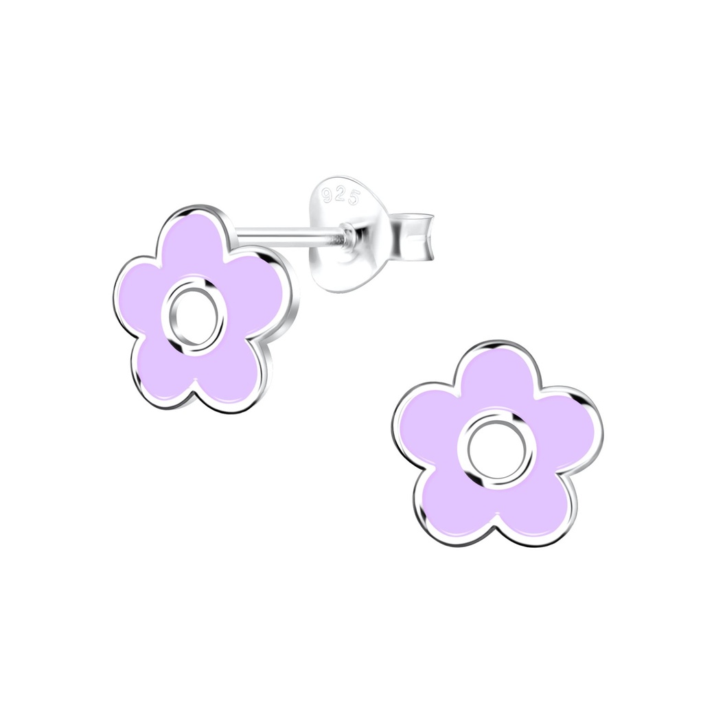 Silver Flower Stud Earrings