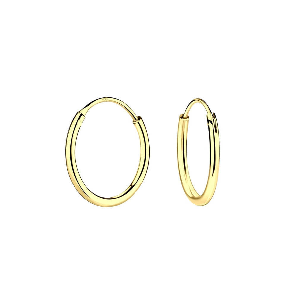 [10020803] 12mm Silver Thin Hoop Earrings