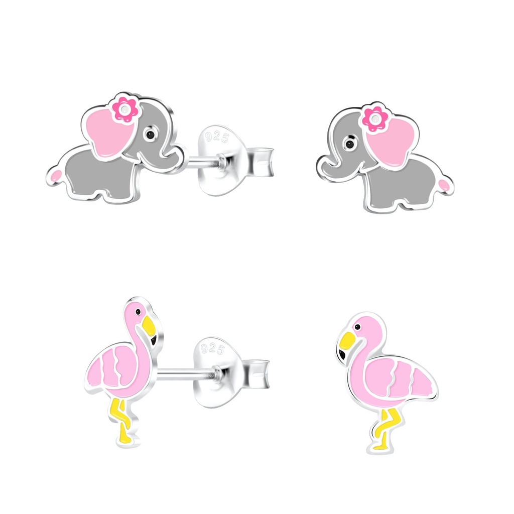 [10022278] Lot de puces d'oreilles animalières en argent