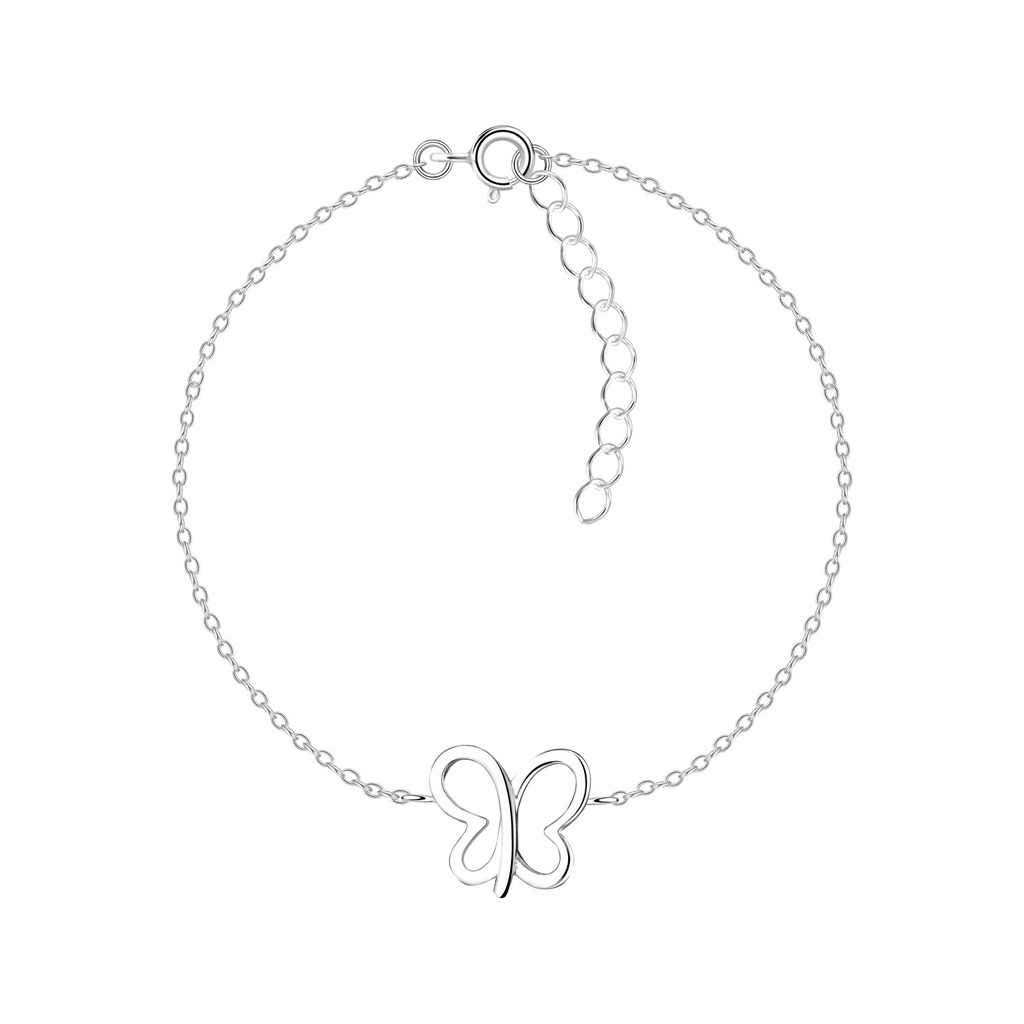 Bracelet papillon en argent
