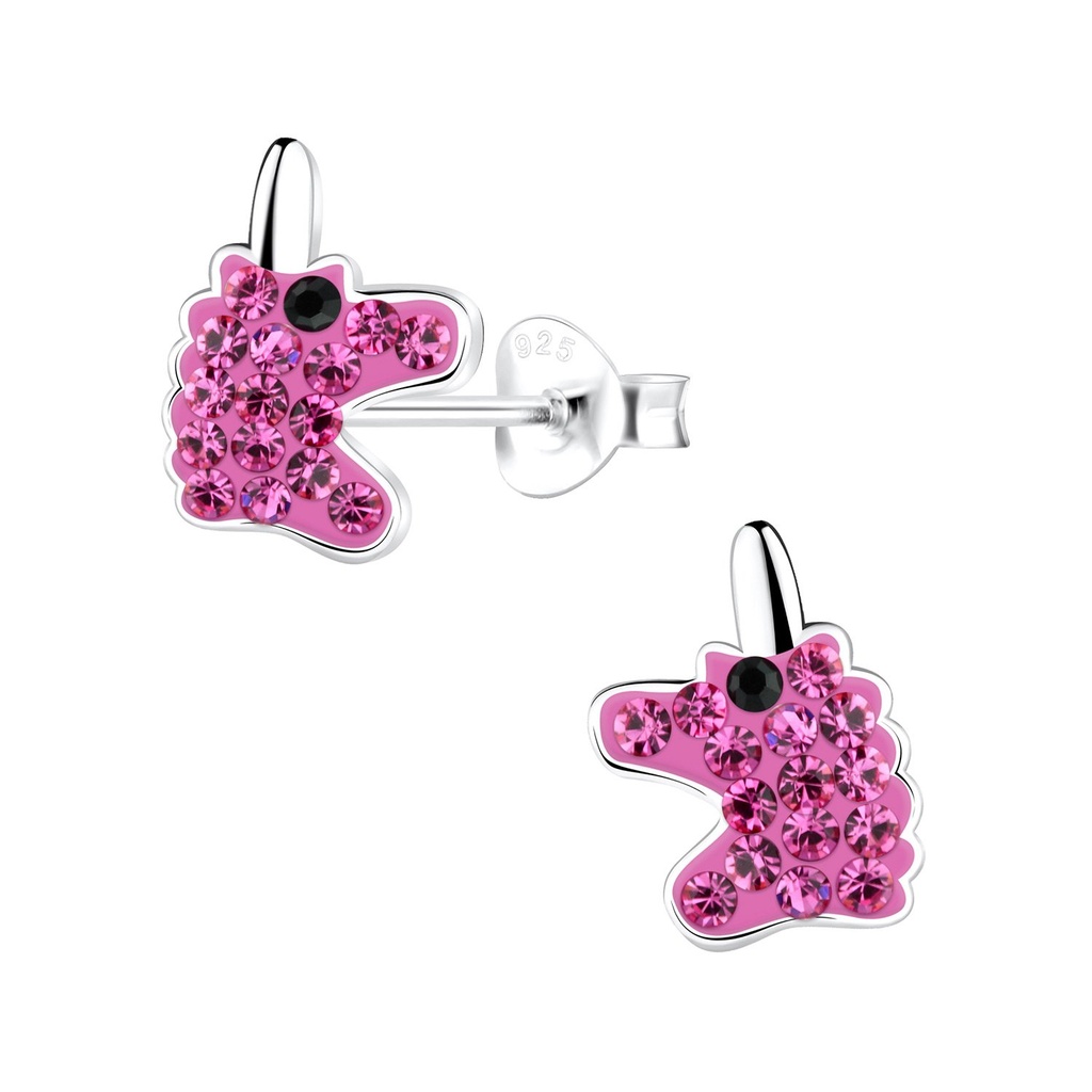 Puces d'oreilles licorne en argent