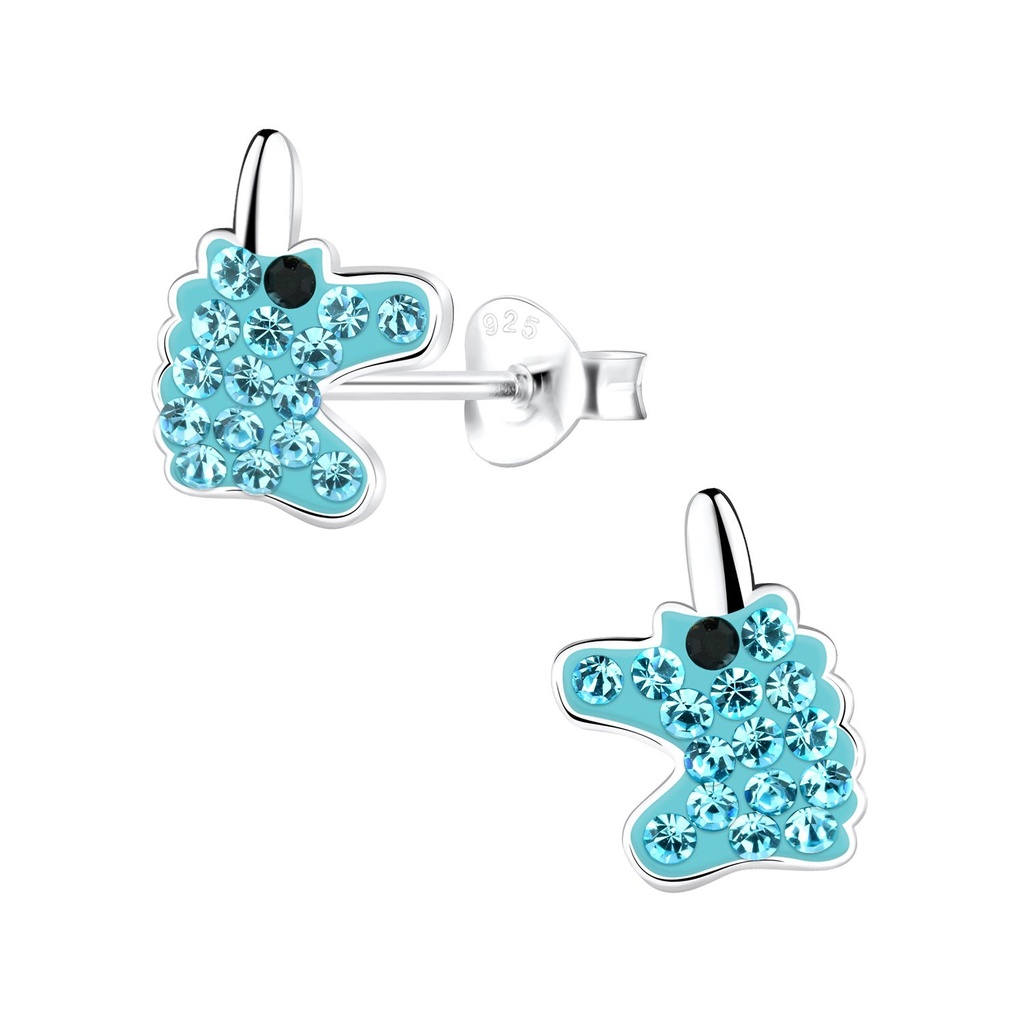 Puces d'oreilles licorne en argent