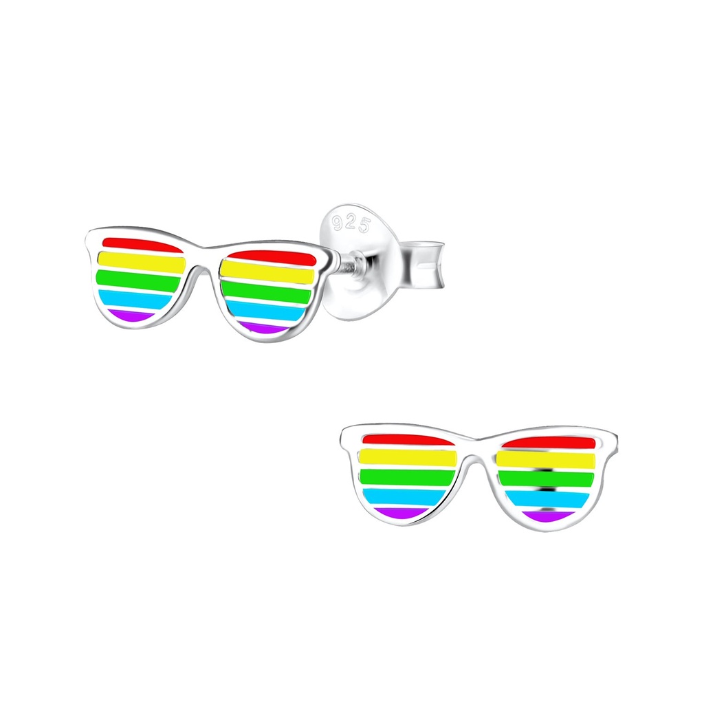 [10014754] Puces d'oreilles lunettes de soleil en argent