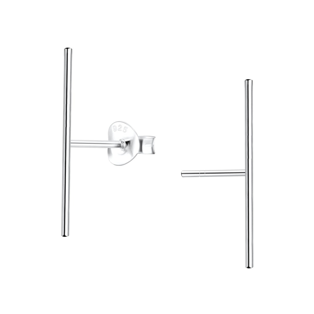 Puces d'oreilles ligne en argent