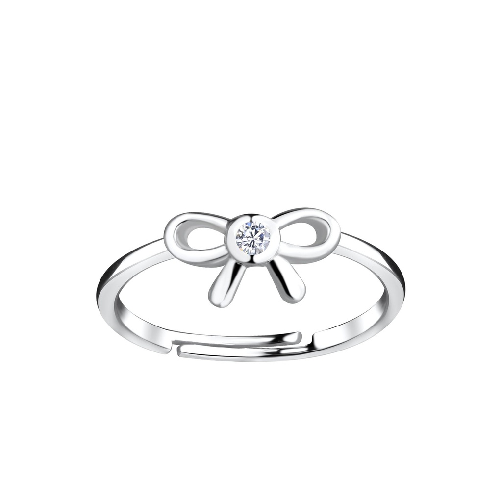Bague réglable nœud en argent