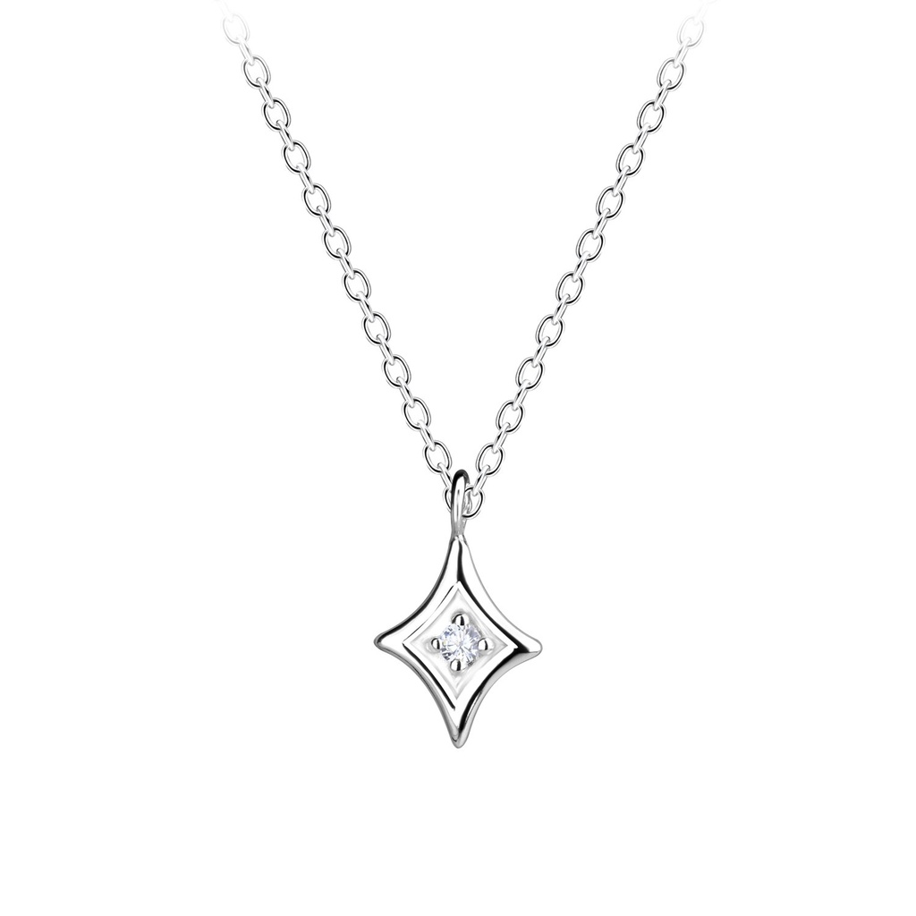 Collier géométrique en argent