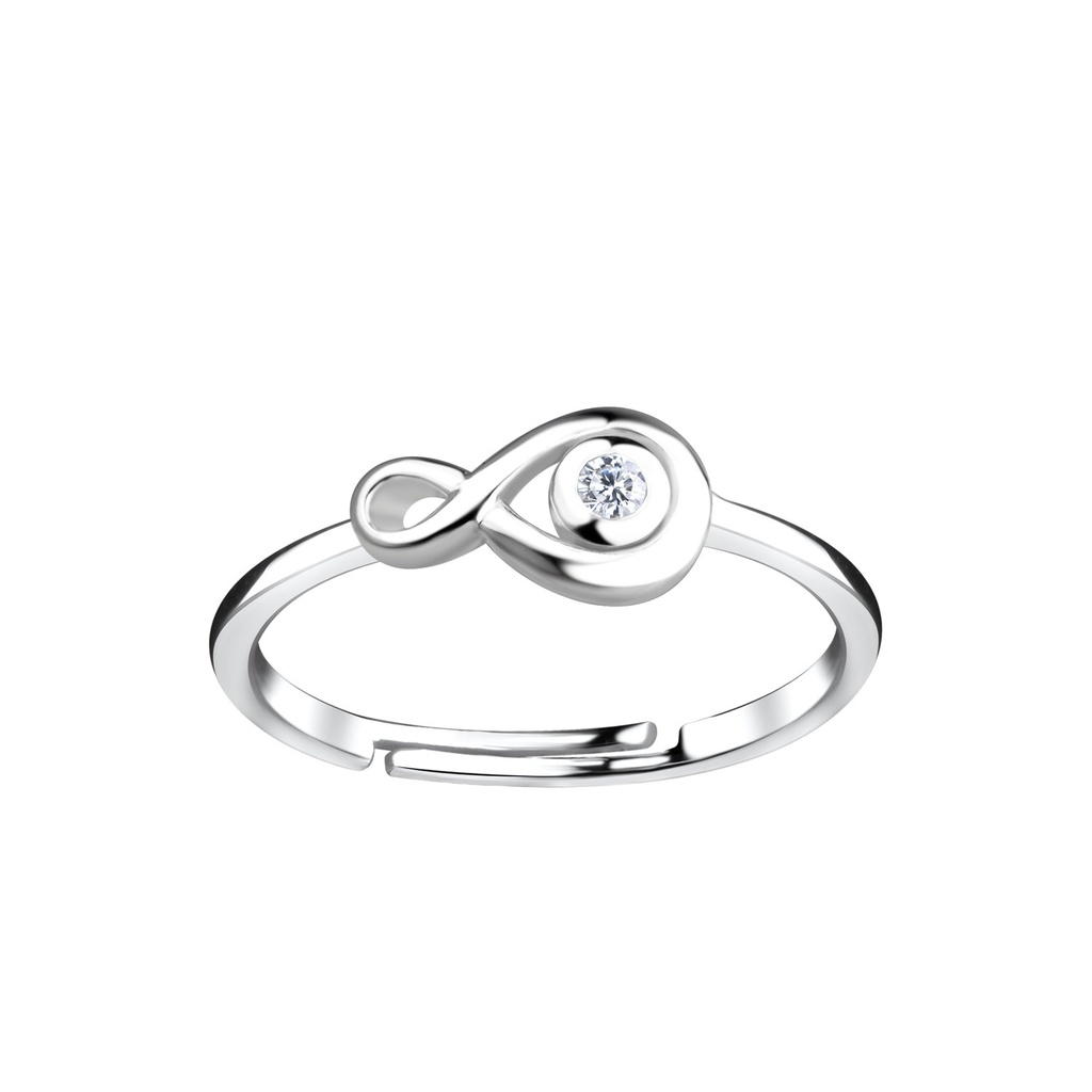 Bague réglable infini en argent