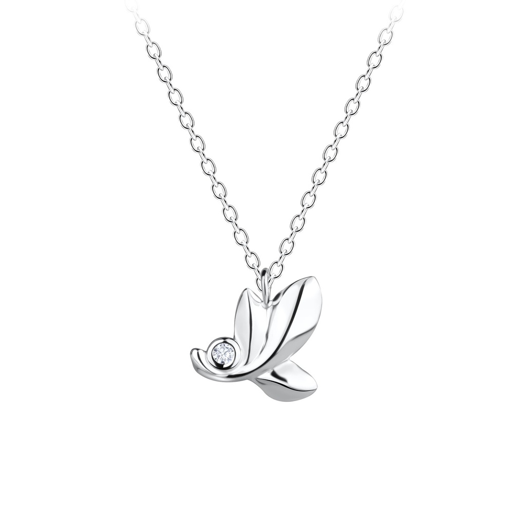 Collier feuille en argent