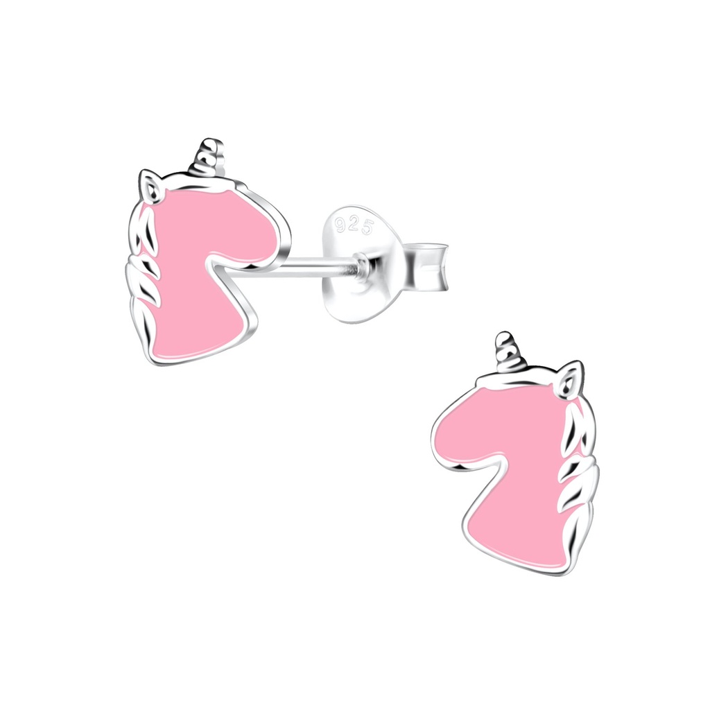 [10021971] Silver Unicorn Stud Earrings