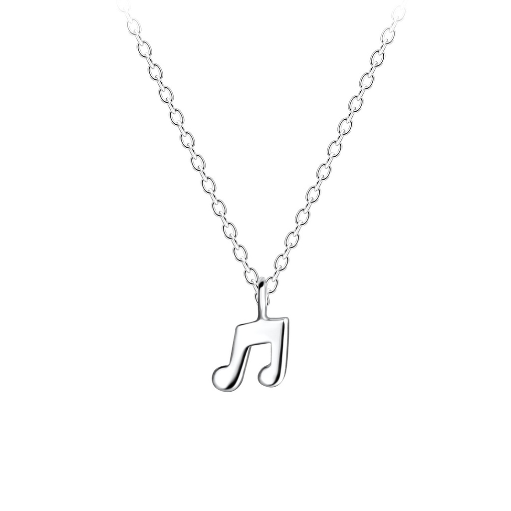 Collier note de musique en argent