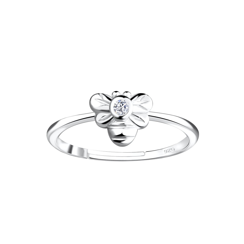 [10021856] Bague réglable abeille en argent