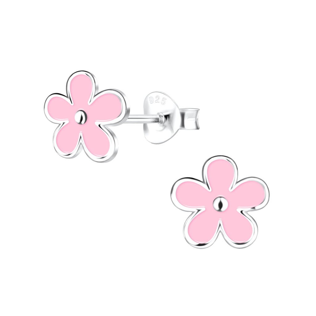 Silver Flower Stud Earrings
