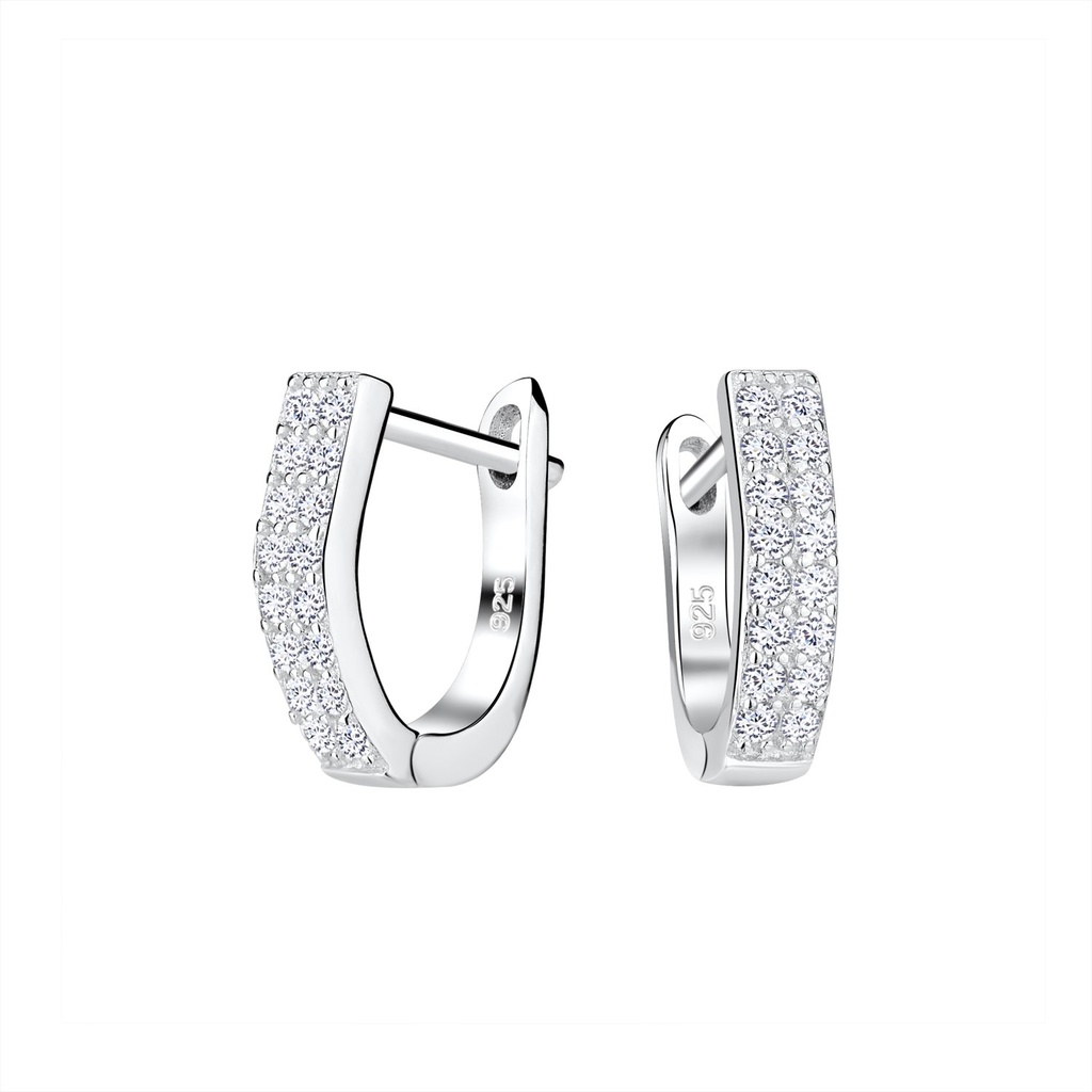 Silver Huggie Earrings