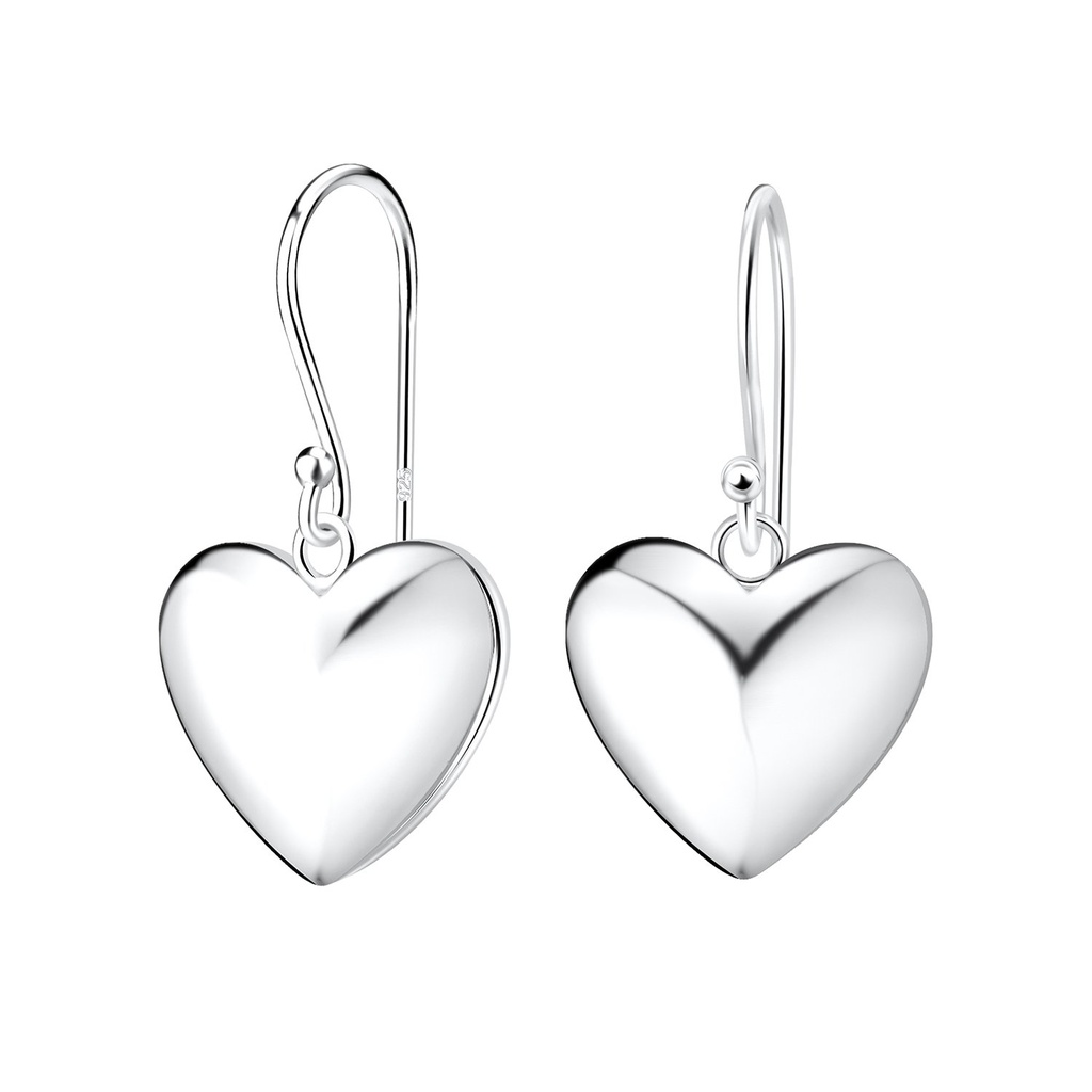 [10015056] Silver Heart Earrings