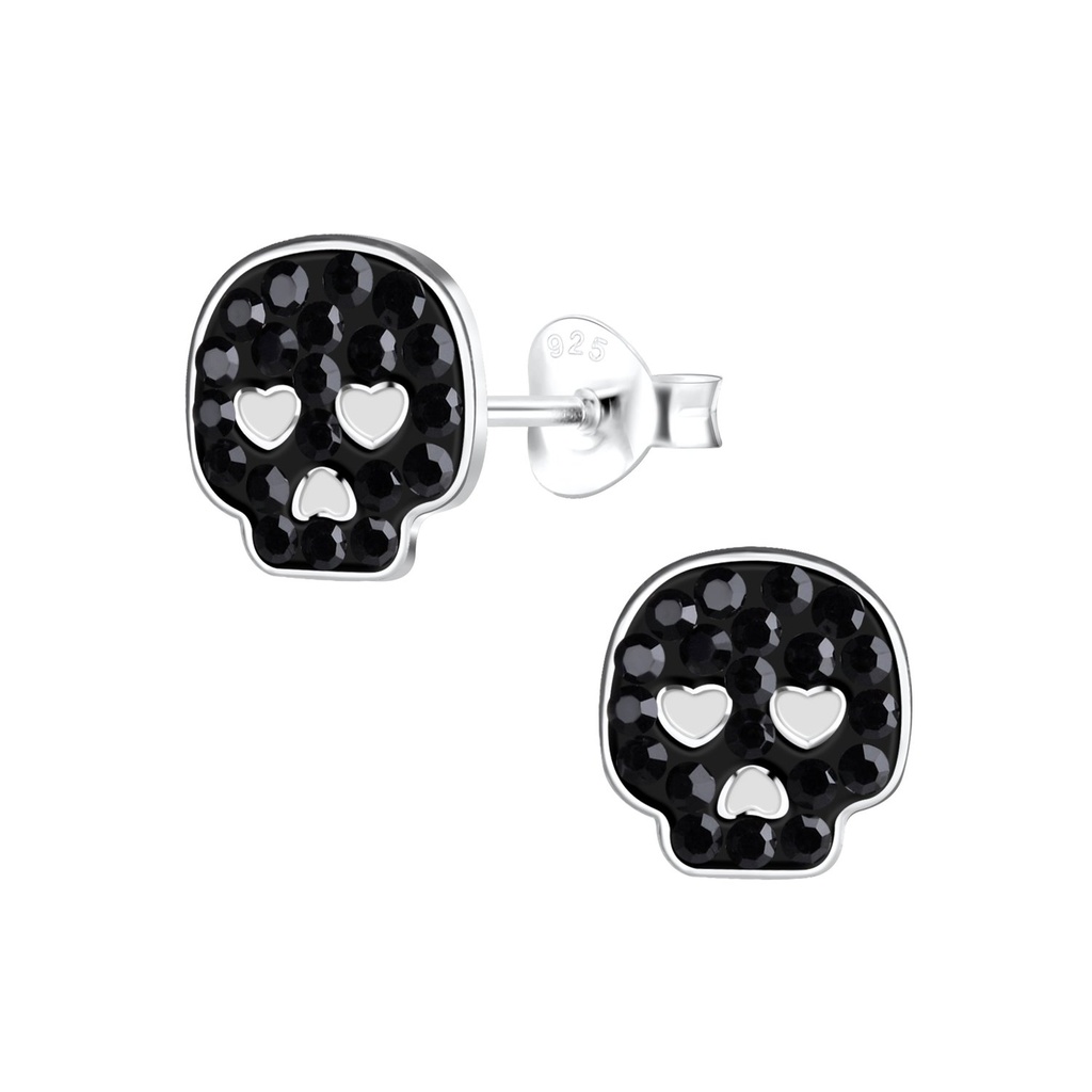 [10018917] Silver Skull Stud Earrings