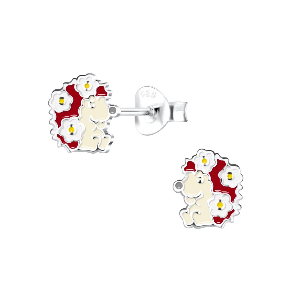 Silver Hedgehog Stud Earrings