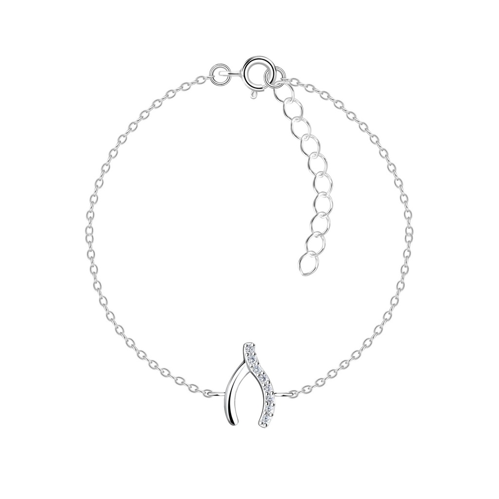 Bracelet wishbone en argent