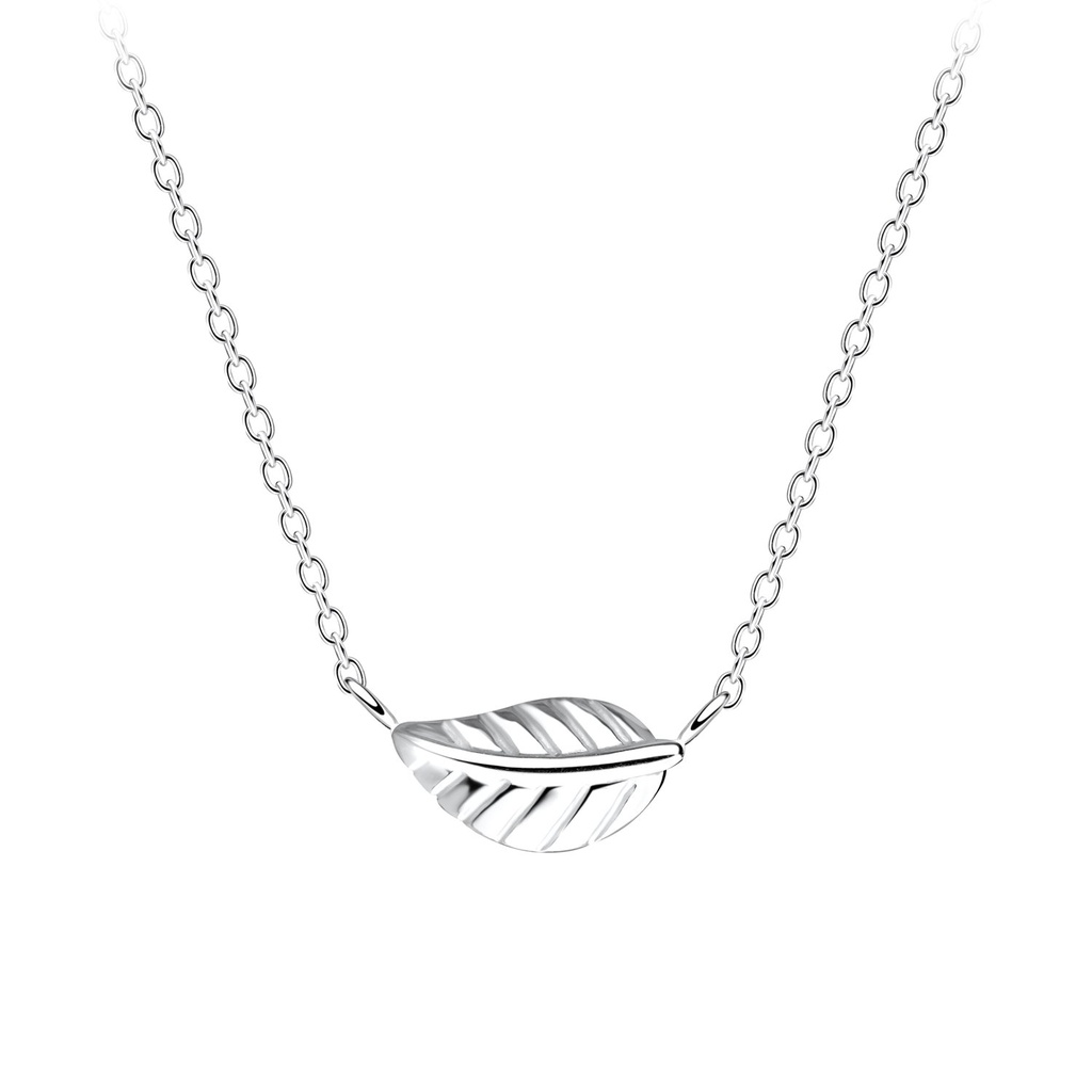 Collier feuille en argent