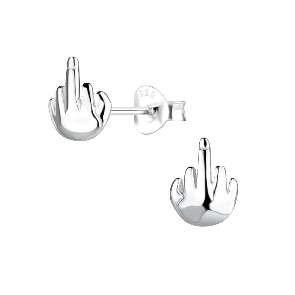 Puces d'oreilles doigt en argent