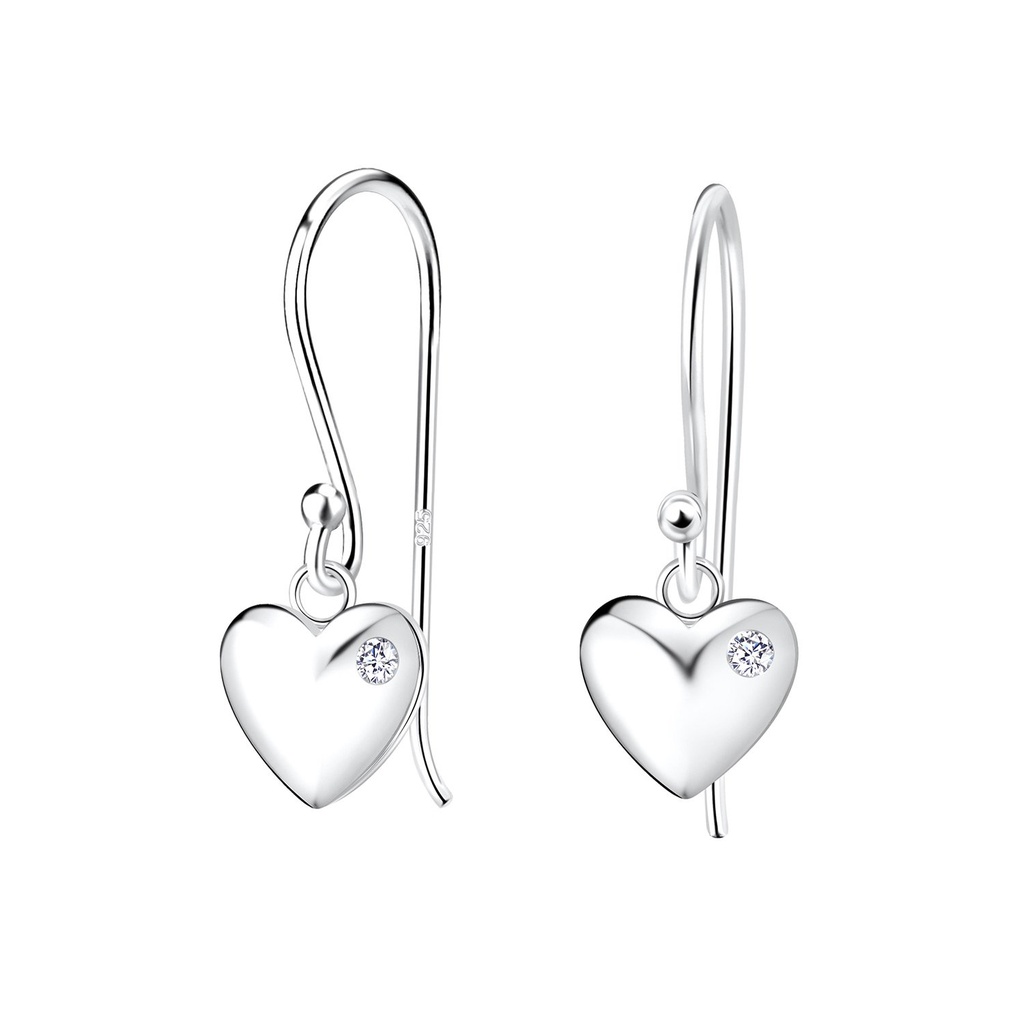 [10014244] Silver Heart Earrings
