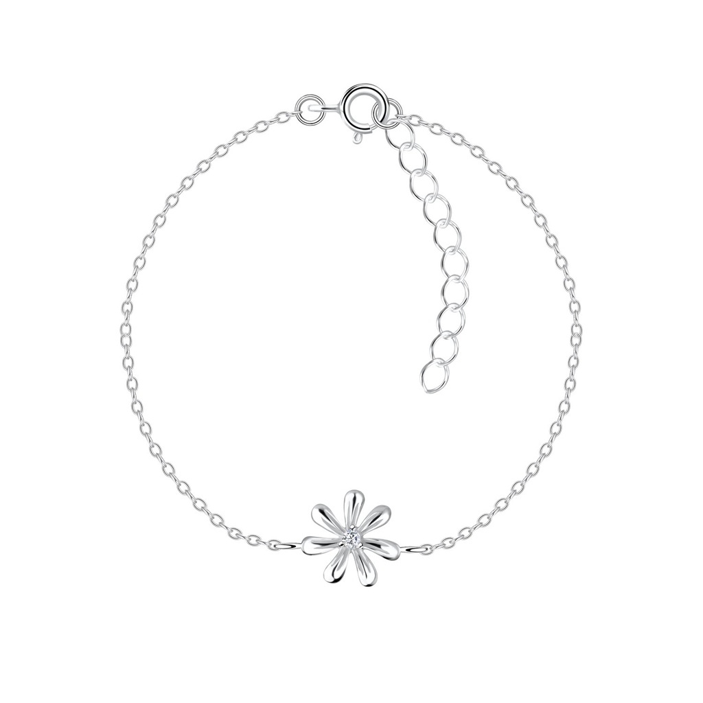 [10021707] Silver Flower Bracelet