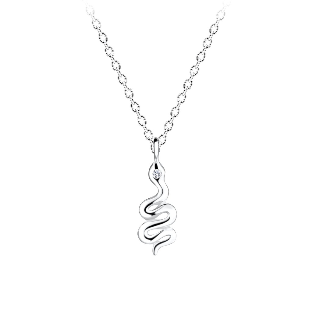 Collier serpent en argent