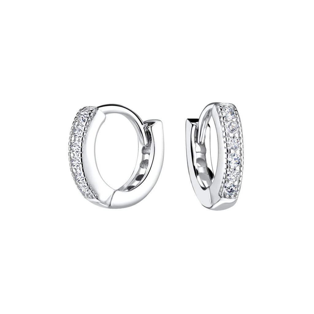[10011636] Créoles huggie en argent 12 mm