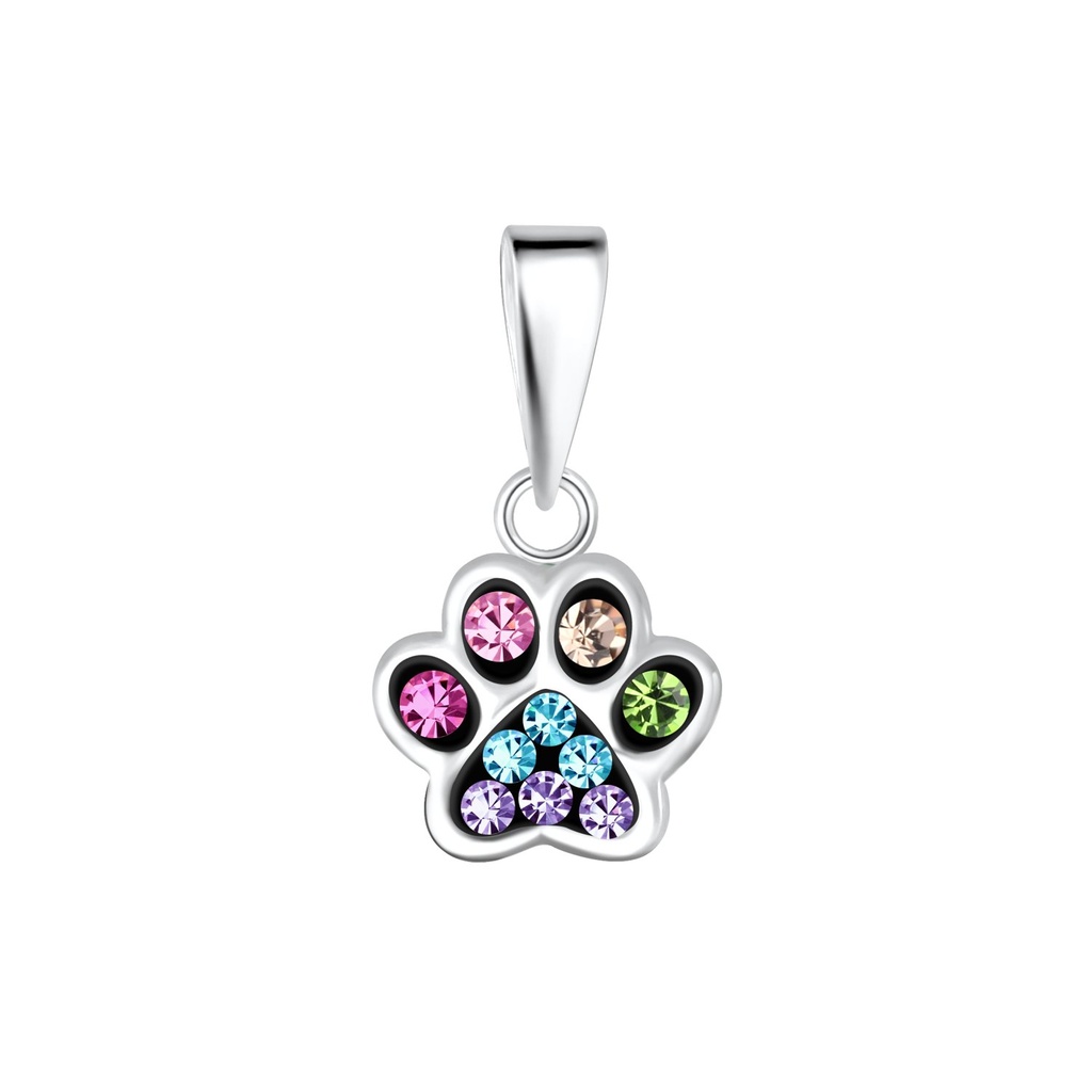 Silver Paw Print Pendant