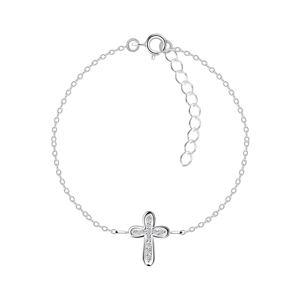 Bracelet croix en argent