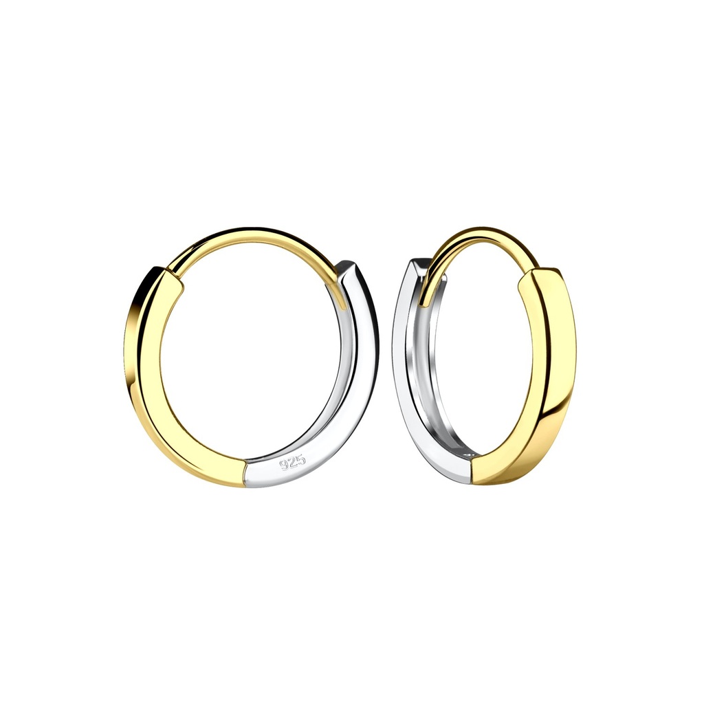 13mm Silver Huggie Earrings