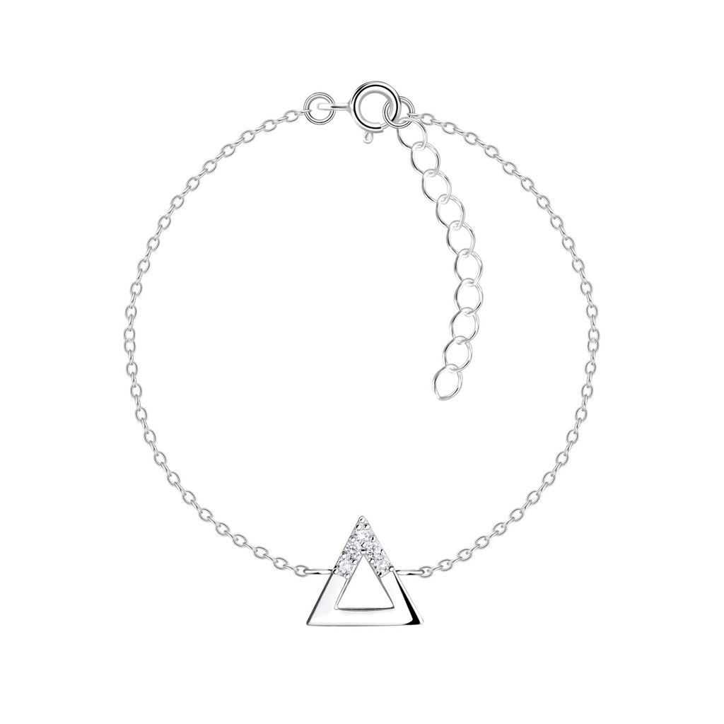 Bracelet triangle en argent