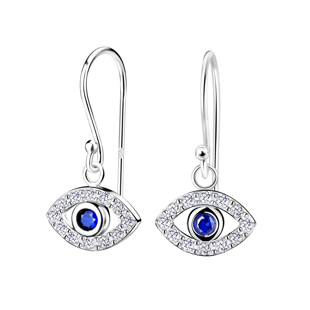 Boucles d'oreilles œil protecteur en argent