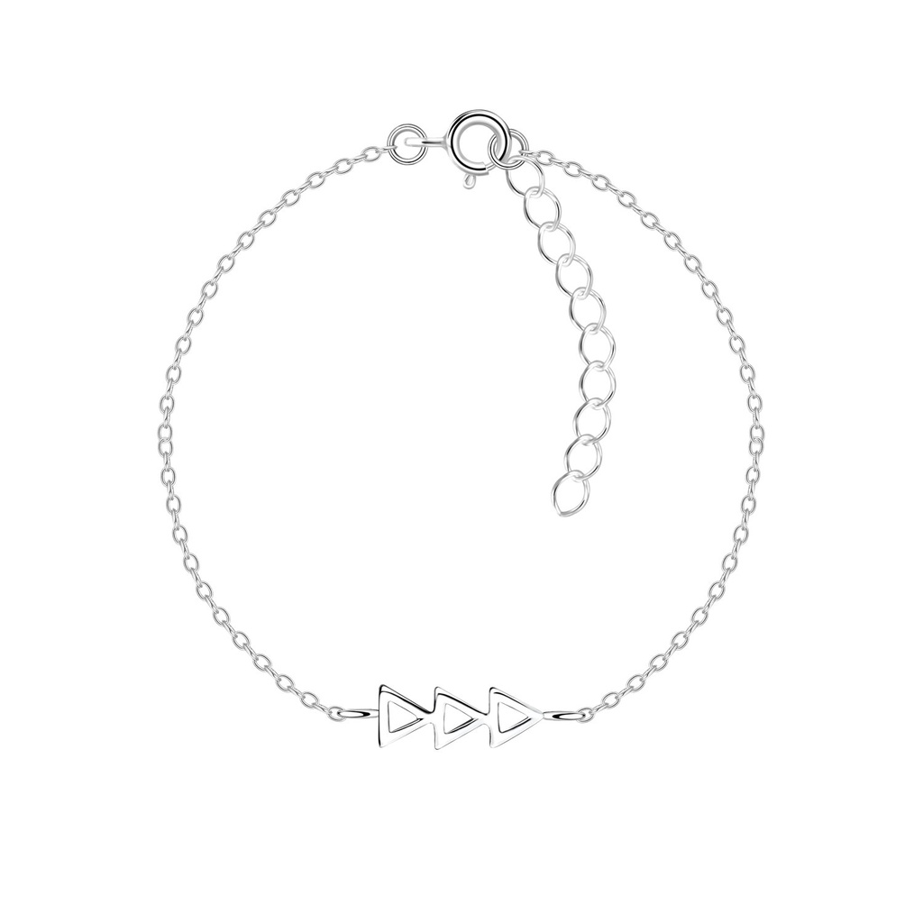 Bracelet géométrique en argent