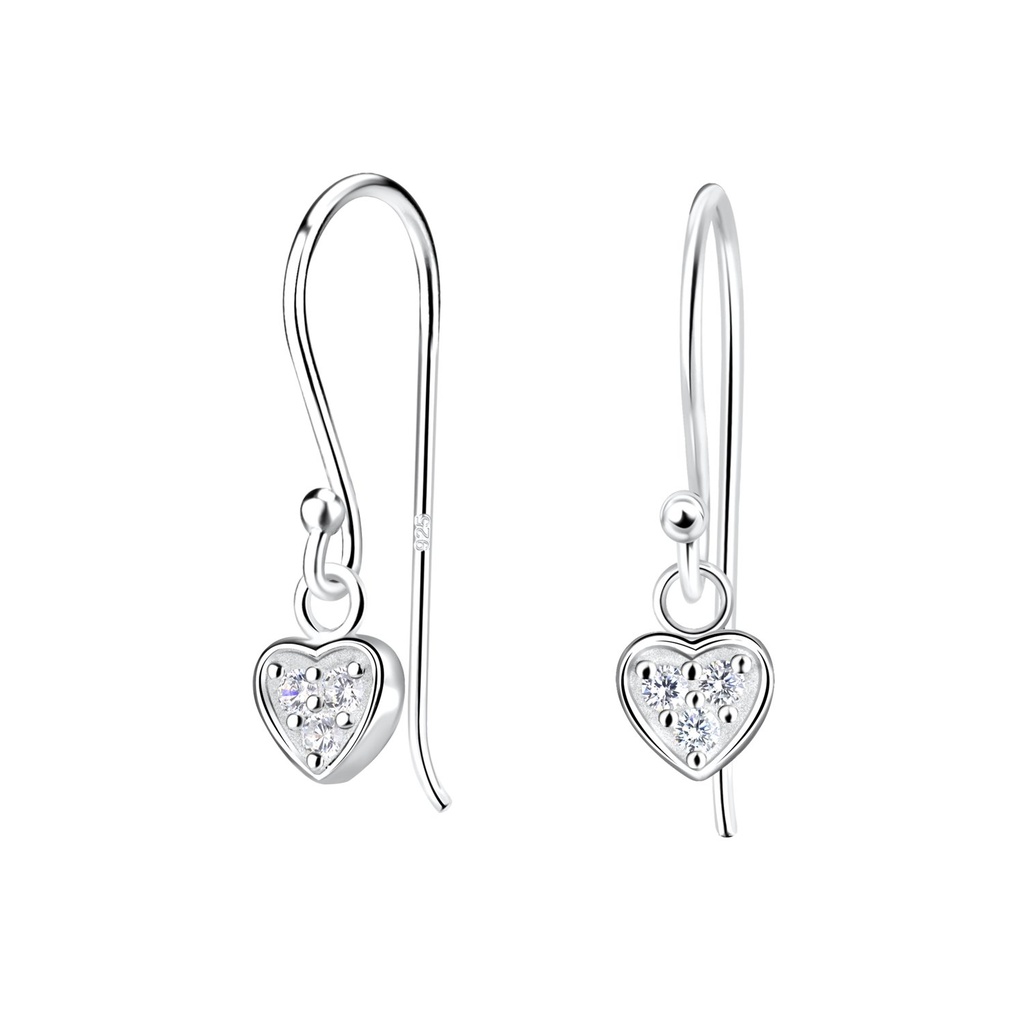 [10021715] Silver Heart Earrings