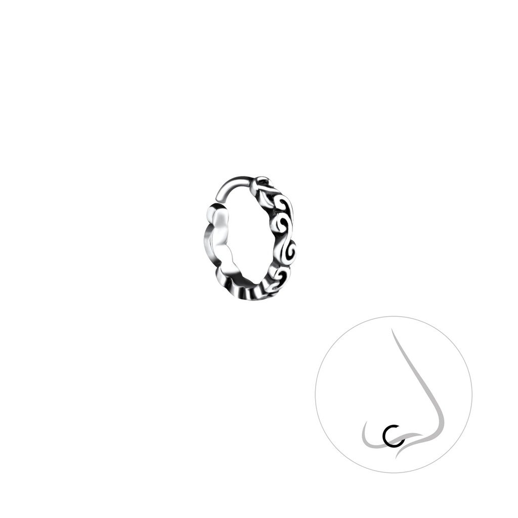 9mm Silver Bali Nose Ring