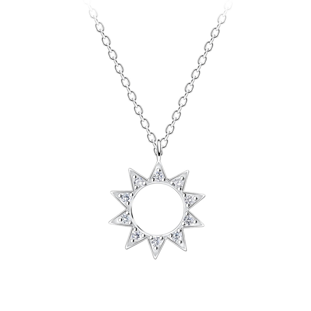 Collier soleil en argent