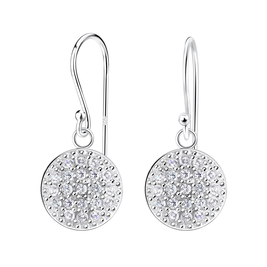 [10021720] Puces d'oreilles rondes en argent