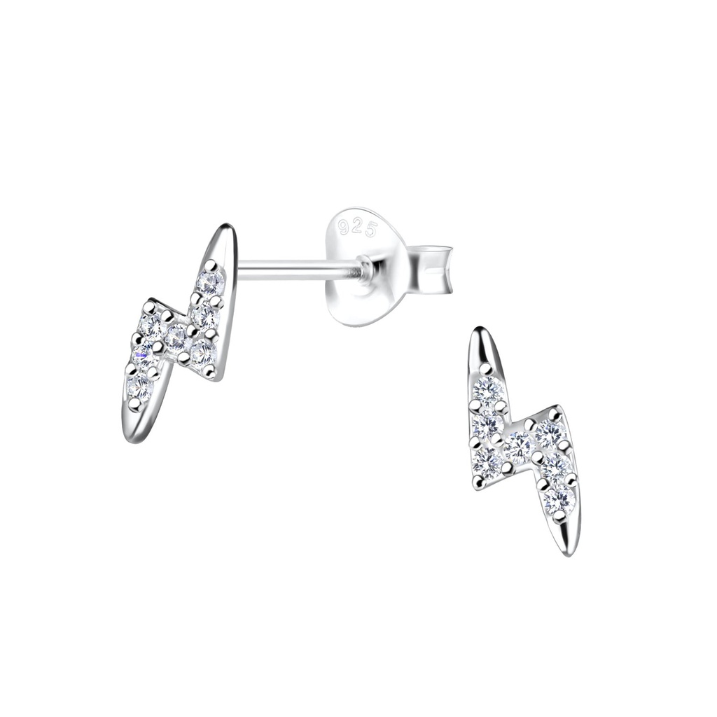 [10021737] Puces d'oreilles éclair en argent