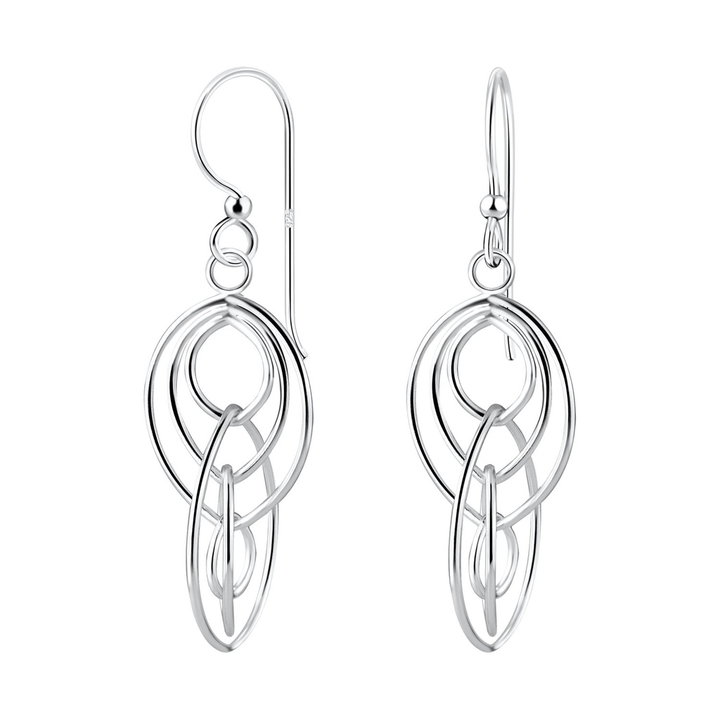 [10011503] Silver Circle Earrings