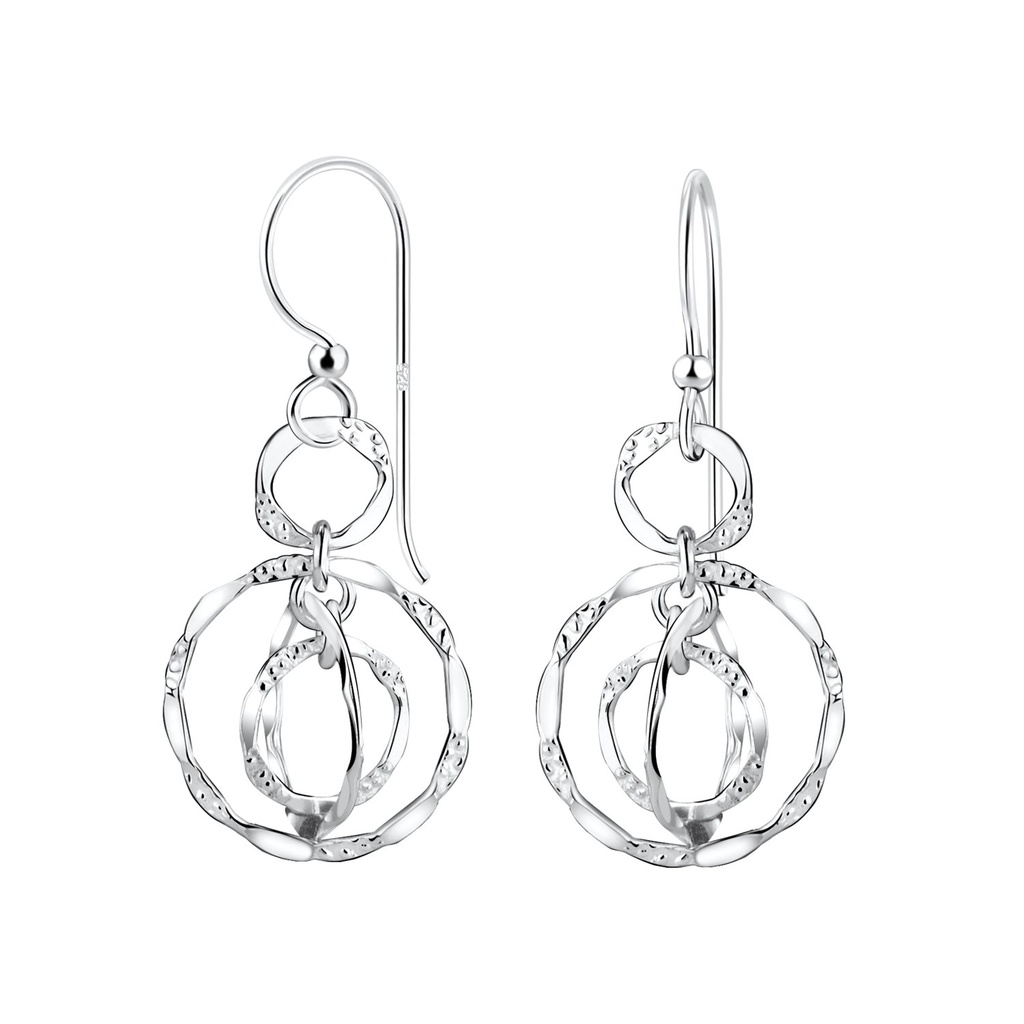 Silver Circle Earrings
