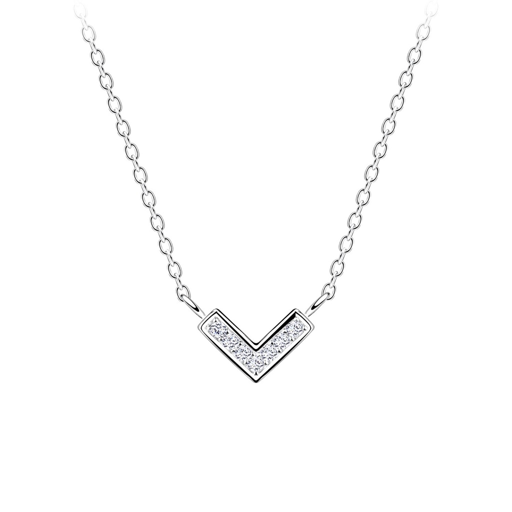Collier chevron en argent